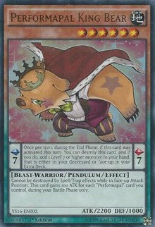 Performapal King Bear [YS16-EN002] Ultra Rare | Galactic Gamez