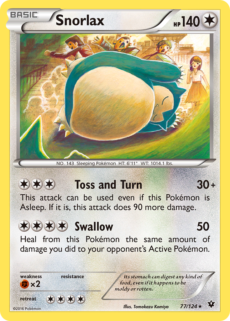 Snorlax (77/124) [XY: Fates Collide] | Galactic Gamez