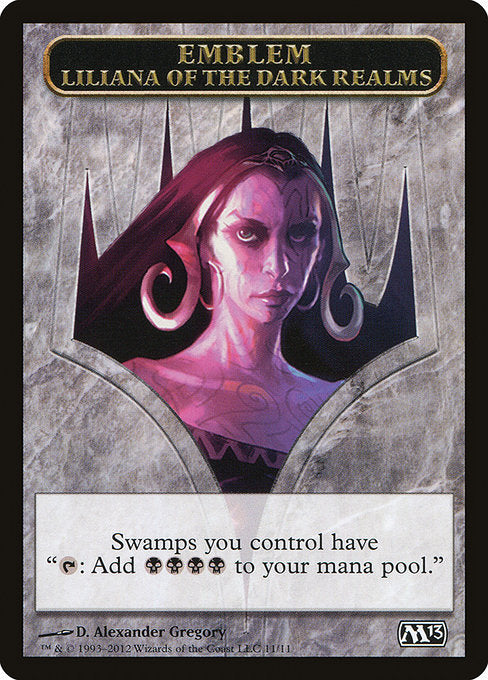 Liliana of the Dark Realms Emblem [Magic 2013 Tokens] | Galactic Gamez