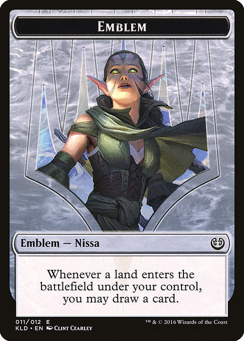 Nissa, Vital Force Emblem [Kaladesh Tokens] | Galactic Gamez