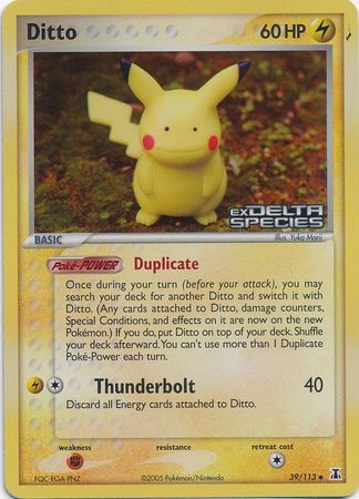 Ditto (39/113) (Stamped) [EX: Delta Species] | Galactic Gamez