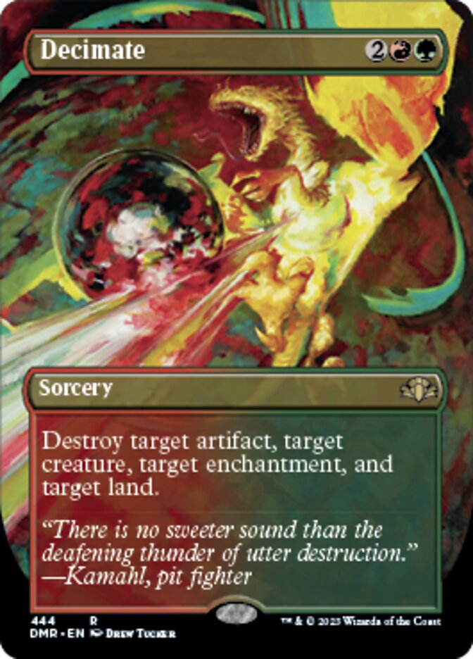 Decimate (Borderless Alternate Art) [Dominaria Remastered] | Galactic Gamez