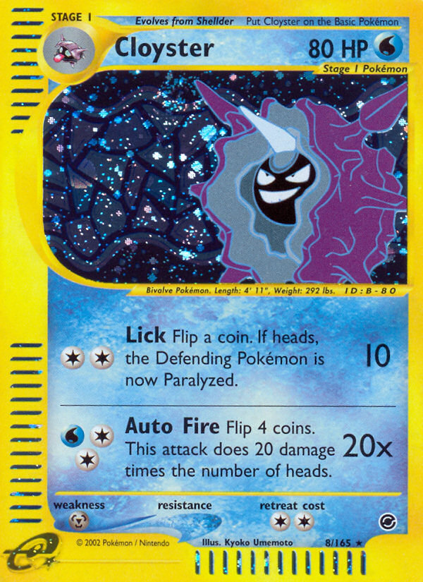 Cloyster (8/165) [Expedition: Base Set] | Galactic Gamez