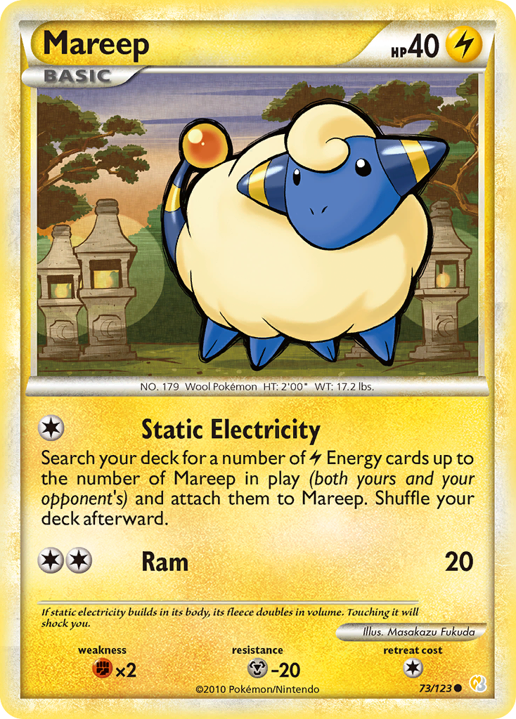 Mareep (73/123) [HeartGold & SoulSilver: Base Set] | Galactic Gamez