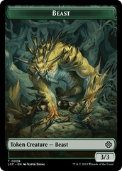 Beast // Merfolk (0003) Double-Sided Token [The Lost Caverns of Ixalan Commander Tokens] | Galactic Gamez