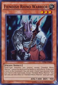 Fiendish Rhino Warrior [OP02-EN005] Super Rare | Galactic Gamez