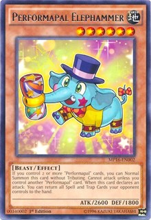 Performapal Elephammer [MP16-EN002] Rare | Galactic Gamez