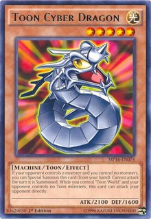 Toon Cyber Dragon [MP16-EN074] Rare | Galactic Gamez