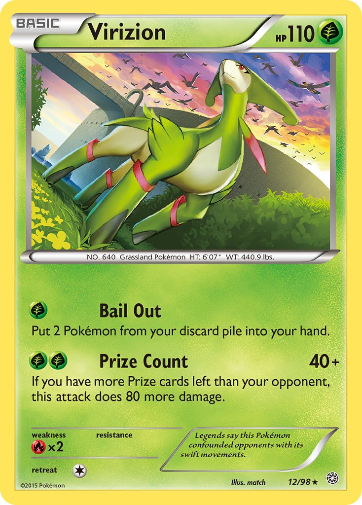 Virizion (12/98) (Theme Deck Exclusive) [XY: Ancient Origins] | Galactic Gamez