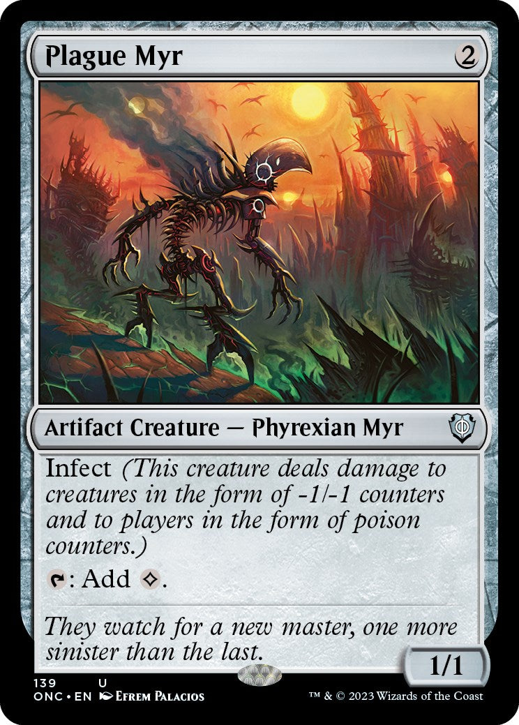 Plague Myr [Phyrexia: All Will Be One Commander] | Galactic Gamez