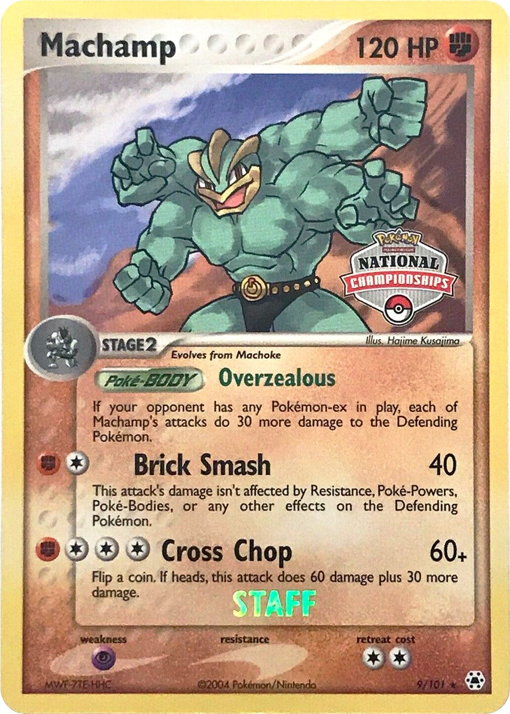 Machamp (9/101) (National Championships Promo) (Staff) [EX: Hidden Legends] | Galactic Gamez