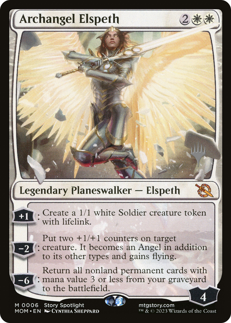 Archangel Elspeth (Promo Pack) [March of the Machine Promos] | Galactic Gamez