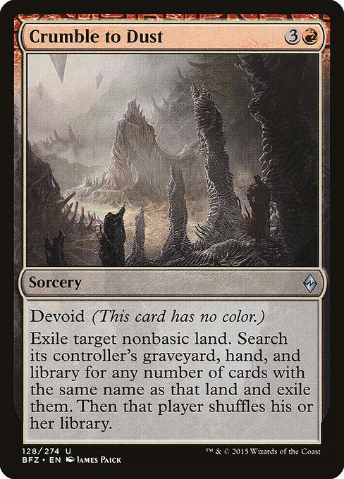 Crumble to Dust [Battle for Zendikar] | Galactic Gamez