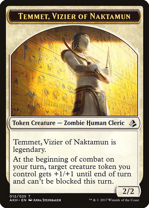 Temmet, Vizier of Naktamun Token [Amonkhet Tokens] | Galactic Gamez