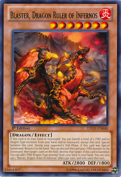 Blaster, Dragon Ruler of Infernos [LTGY-EN040] Rare | Galactic Gamez