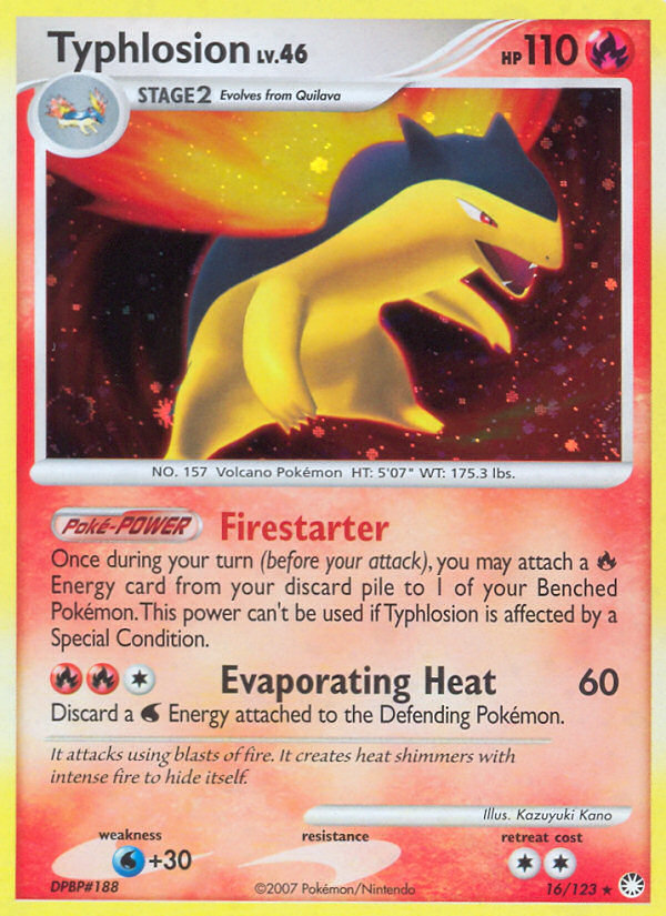 Typhlosion (16/123) [Diamond & Pearl: Mysterious Treasures] | Galactic Gamez