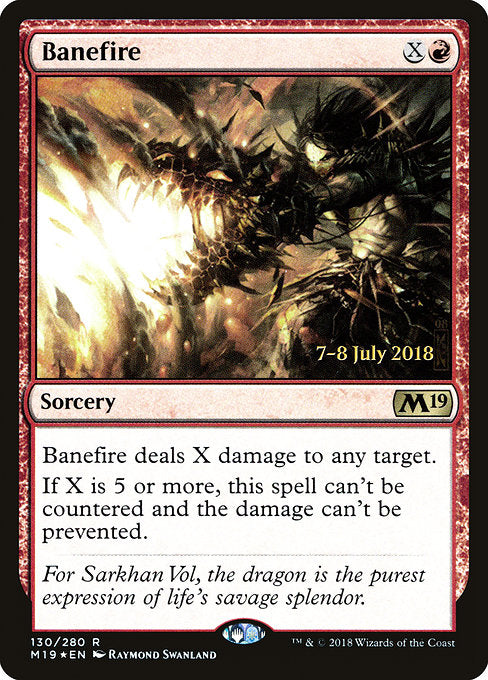 Banefire [Core Set 2019 Promos] | Galactic Gamez