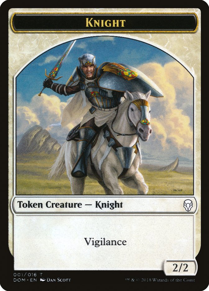Knight (001/016) [Dominaria Tokens] | Galactic Gamez