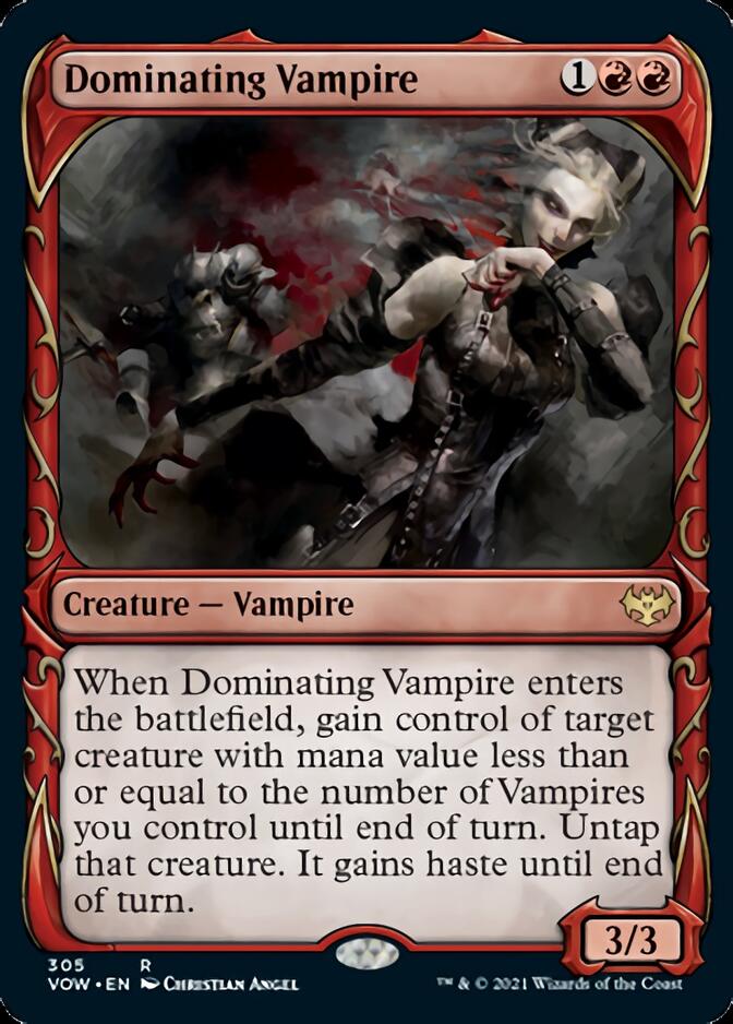 Dominating Vampire (Showcase Fang Frame) [Innistrad: Crimson Vow] | Galactic Gamez