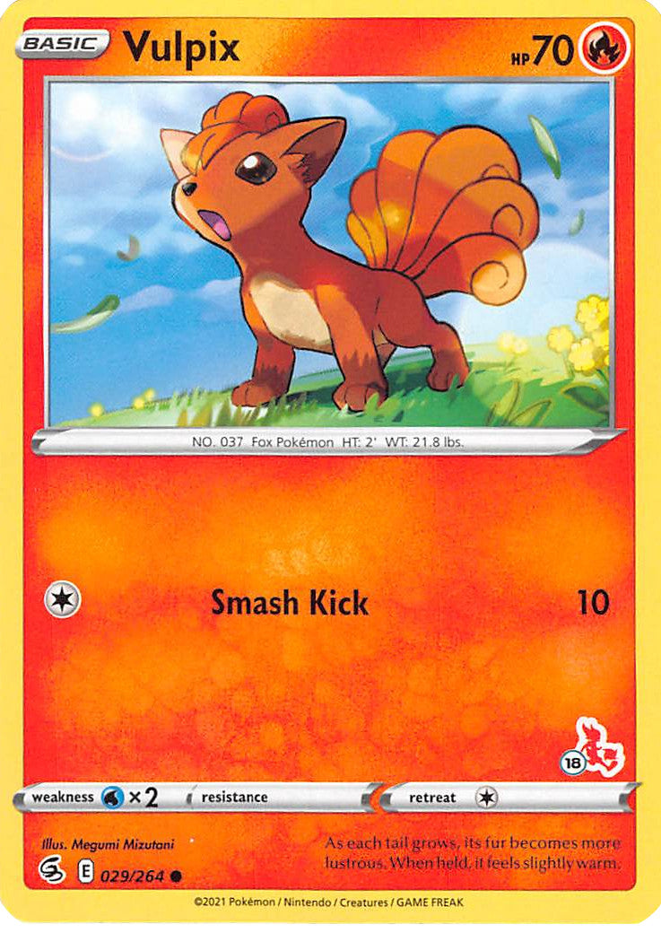 Vulpix (029/264) (Cinderace Stamp #18) [Battle Academy 2022] | Galactic Gamez