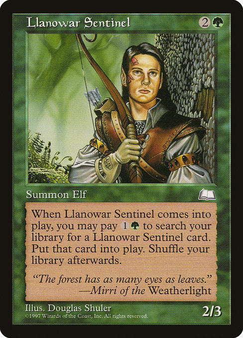 Llanowar Sentinel [Weatherlight] | Galactic Gamez