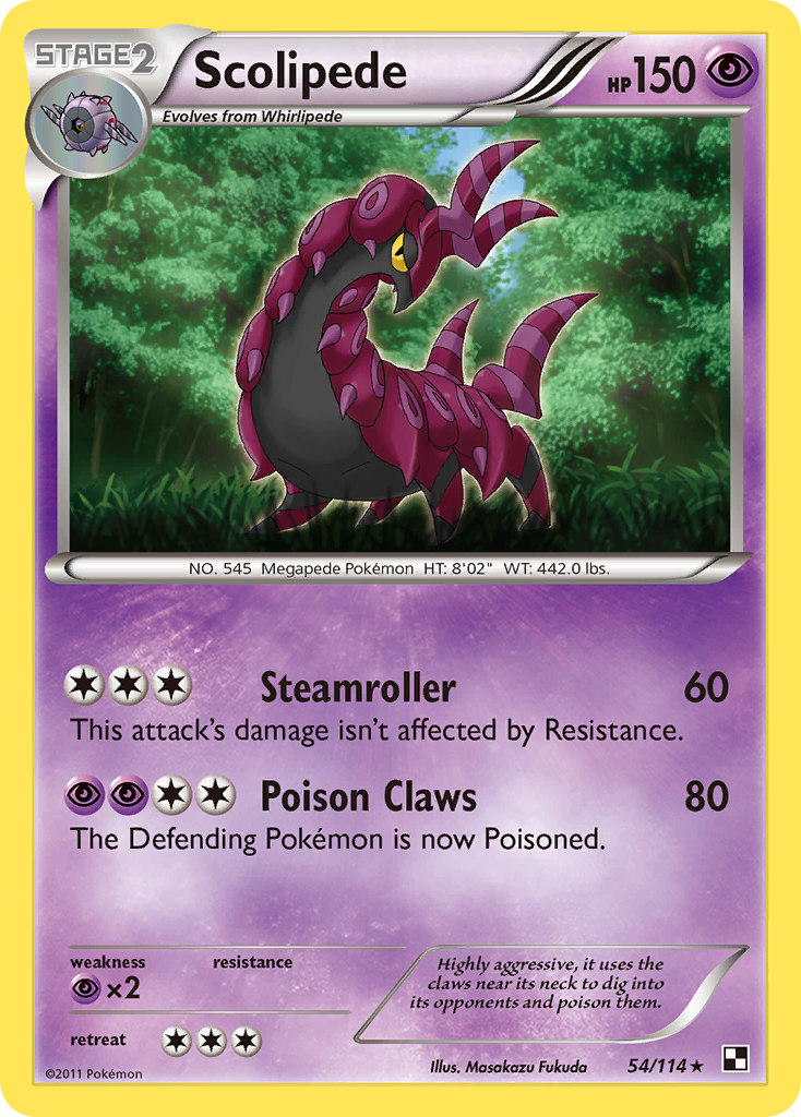 Scolipede (54/114) [Black & White: Base Set] | Galactic Gamez