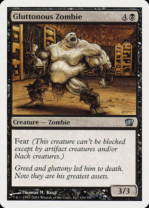 Gluttonous Zombie [Eighth Edition] | Galactic Gamez
