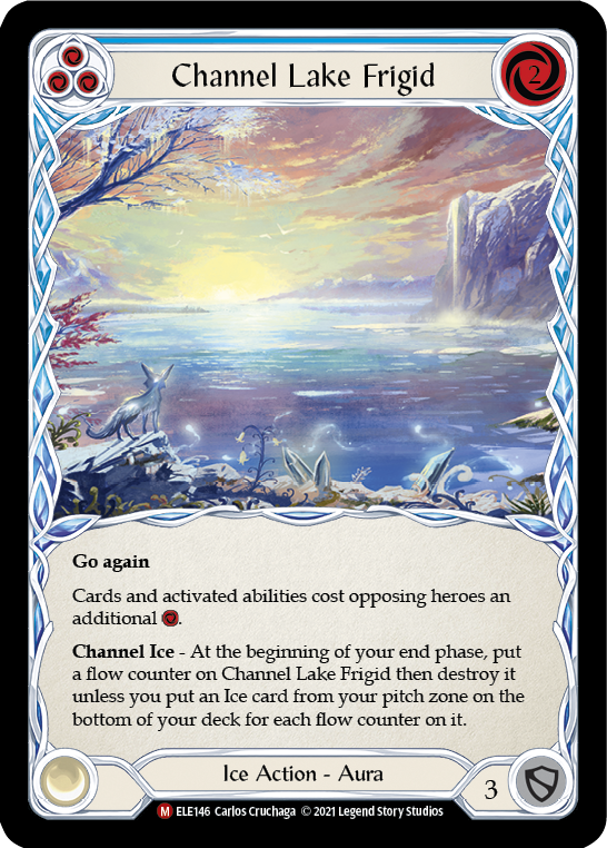 Channel Lake Frigid (Alternate Art) [ELE146] (Tales of Aria)  1st Edition Rainbow Foil | Galactic Gamez