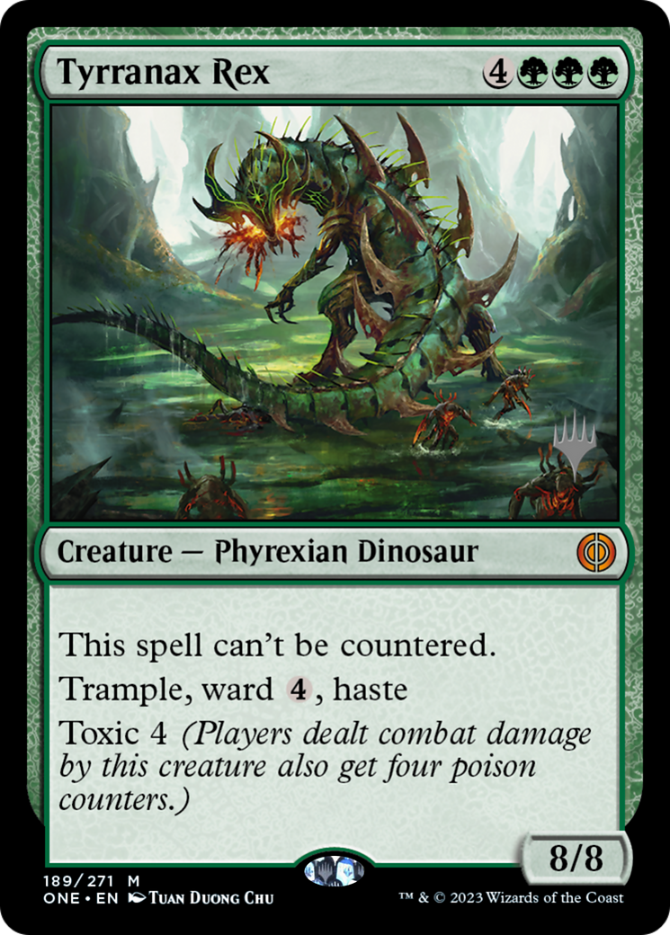 Tyrranax Rex (Promo Pack) [Phyrexia: All Will Be One Promos] | Galactic Gamez