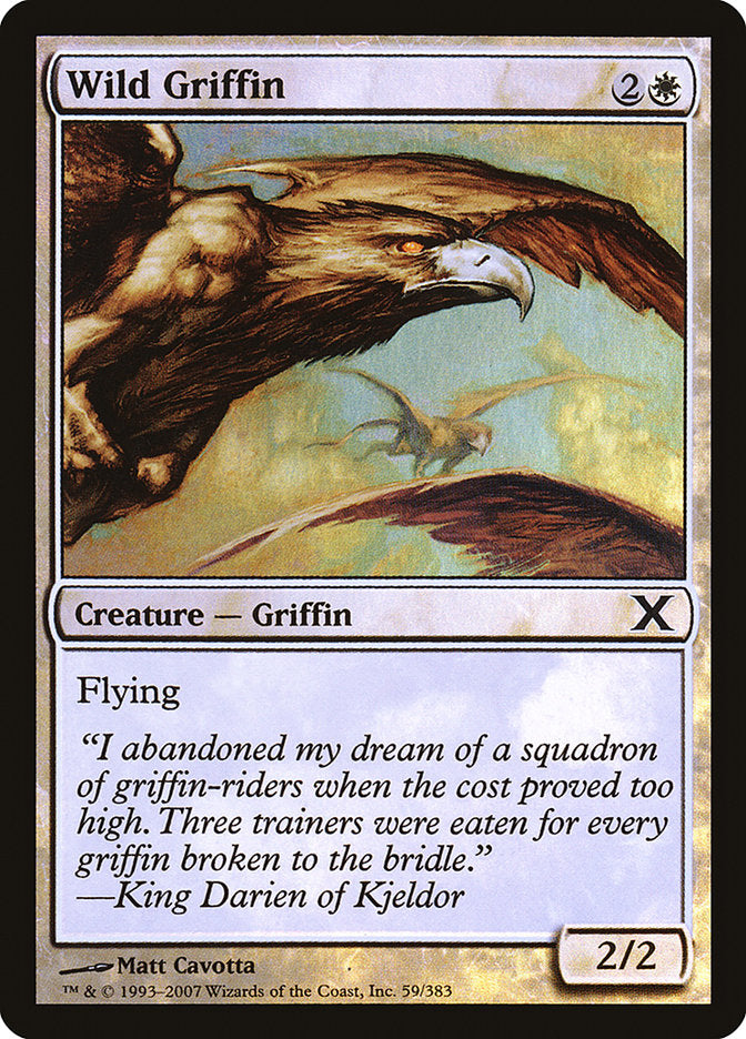 Wild Griffin (Premium Foil) [Tenth Edition] | Galactic Gamez