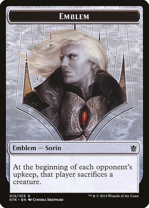 Sorin, Solemn Visitor Emblem [Khans of Tarkir Tokens] | Galactic Gamez