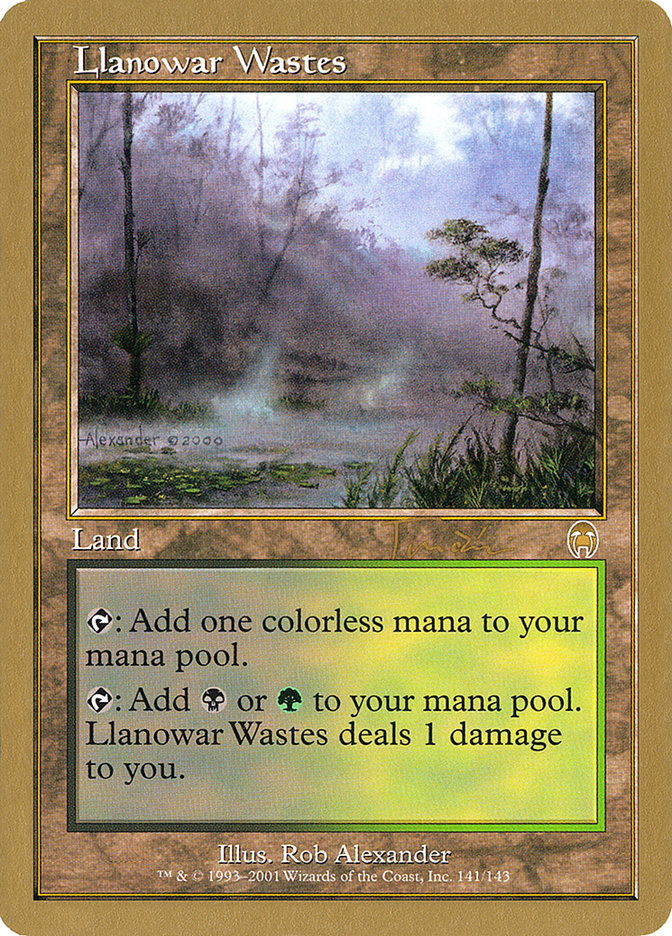 Llanowar Wastes (Jan Tomcani) [World Championship Decks 2001] | Galactic Gamez