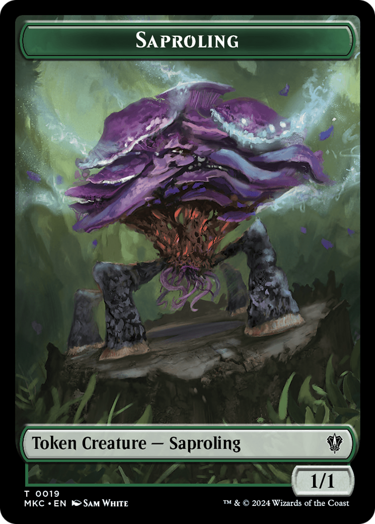 Saproling // Morph Double-Sided Token [Murders at Karlov Manor Commander Tokens] | Galactic Gamez