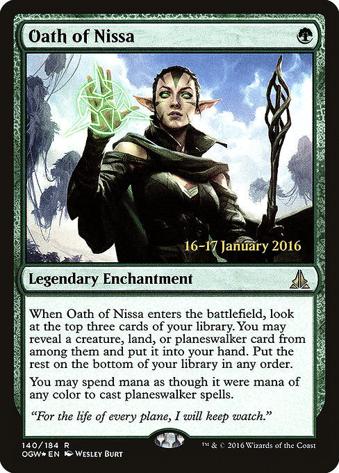Oath of Nissa [Oath of the Gatewatch Promos] | Galactic Gamez