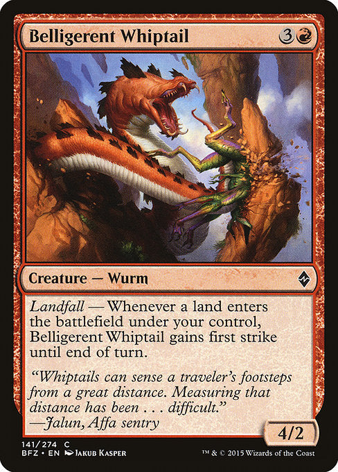 Belligerent Whiptail [Battle for Zendikar] | Galactic Gamez
