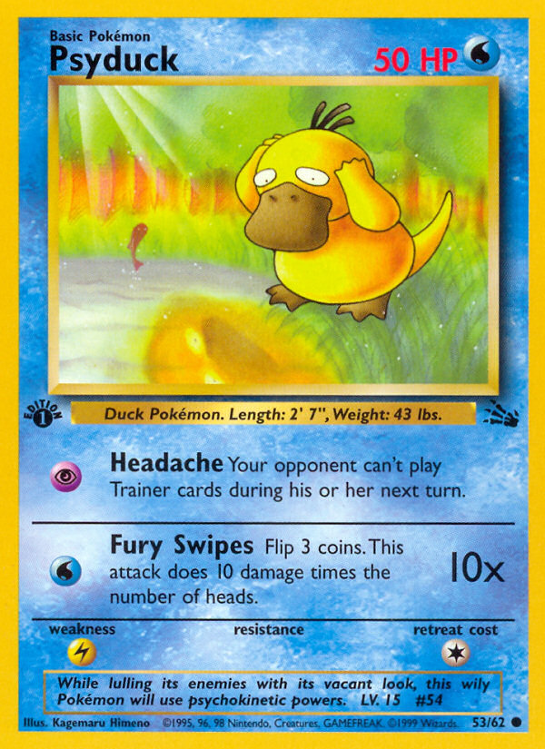 Psyduck (53/62) [Fossil 1st Edition] | Galactic Gamez