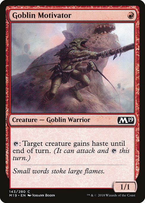 Goblin Motivator [Core Set 2019] | Galactic Gamez