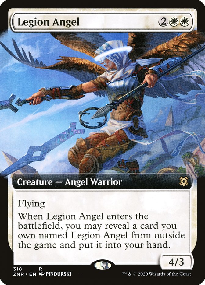 Legion Angel (Extended Art) [Zendikar Rising] | Galactic Gamez