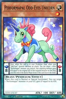 Performapal Odd-Eyes Unicorn [LEDD-ENC07] Common | Galactic Gamez