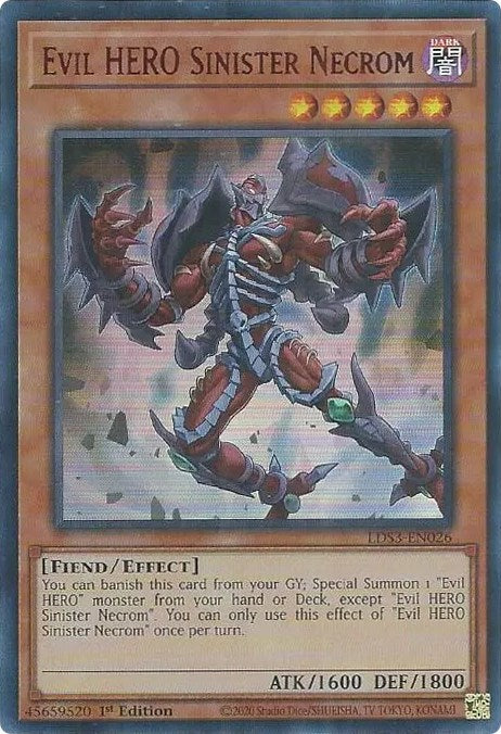 Evil HERO Sinister Necrom (Red) [LDS3-EN026] Ultra Rare | Galactic Gamez