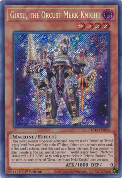 Girsu, the Orcust Mekk-Knight [ETCO-EN024] Secret Rare | Galactic Gamez