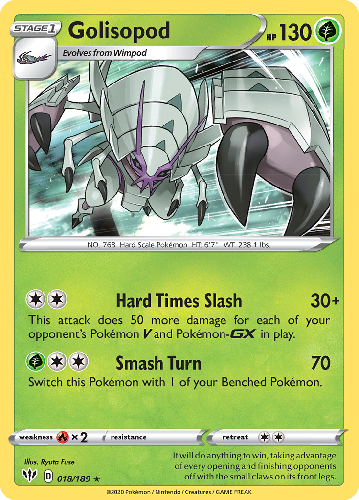 Golisopod (018/189) [Sword & Shield: Darkness Ablaze] | Galactic Gamez