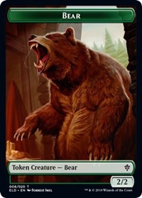 Bear // Food (17) Double-sided Token [Throne of Eldraine Tokens] | Galactic Gamez