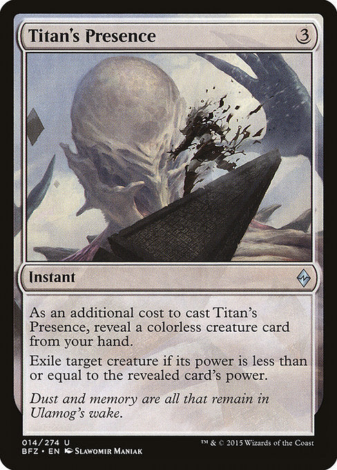 Titan's Presence [Battle for Zendikar] | Galactic Gamez