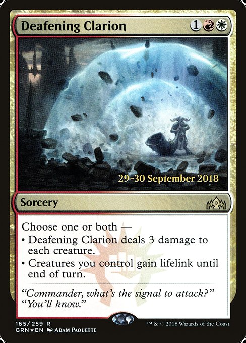 Deafening Clarion [Guilds of Ravnica Promos] | Galactic Gamez