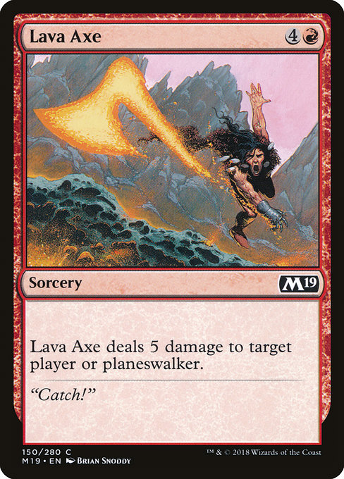 Lava Axe [Core Set 2019] | Galactic Gamez