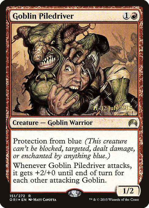Goblin Piledriver [Magic Origins Promos] | Galactic Gamez