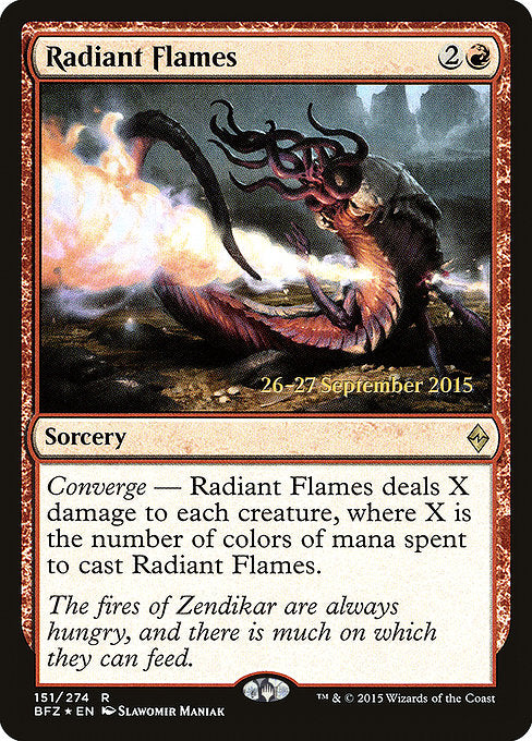 Radiant Flames [Battle for Zendikar Promos] | Galactic Gamez