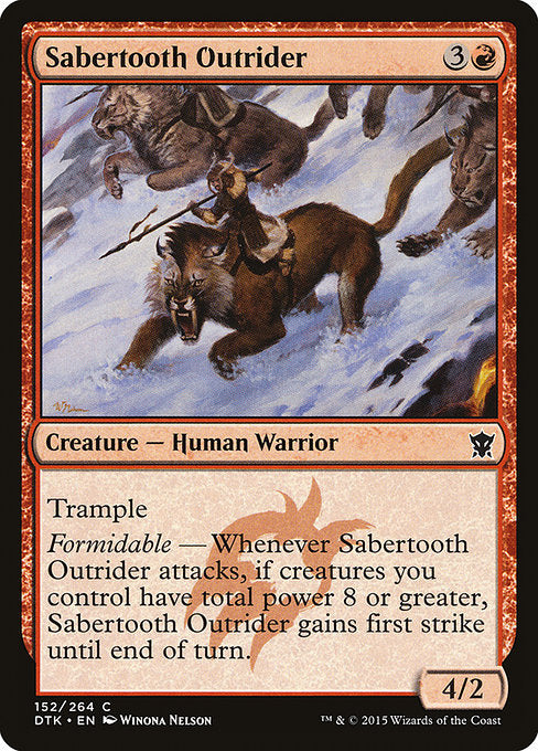 Sabertooth Outrider [Dragons of Tarkir] | Galactic Gamez