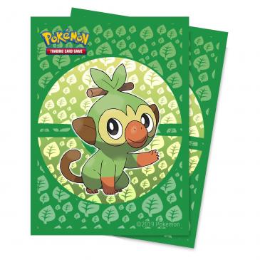 Sword and Shield Galar Starters Grookey Deck Protector sleeve 65ct for Pokémon | Galactic Gamez